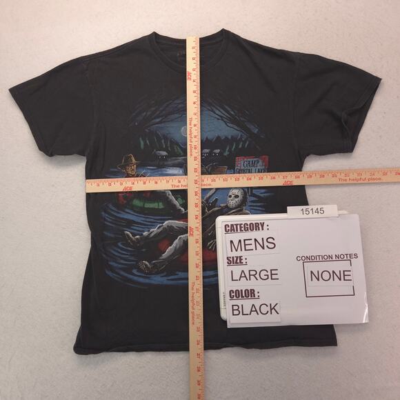 Nightmare On Elm Street Movie Crew Neck Short Sleeve T Shirt Mens Size L Black - Picture 5 of 9